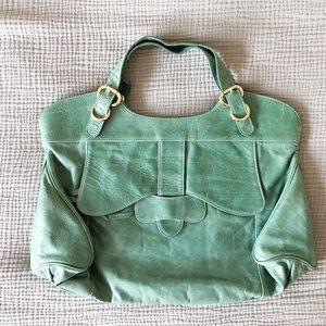 ANNA CORINNA HOBO HANDBAG in luxury turquoise leather. Like new (used once!)